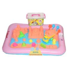 Mainan Pasir Ajaib Kinetik Play Sand dengan Mainan Mobil Pasir dan Cetakan Castle Kecil