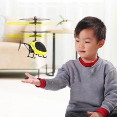 Mainan Pesawat Helikopter Terbang Drone Mainan Anak Sensor Tangan - Kuning