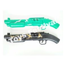 Mainan pistol/ senapan/ tembakan angin laras panjang tanpa baterai warna hijau / biru