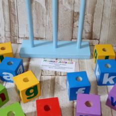 mainanalfaqih-Mainan Edukasi Anak- Balok Susun Huruf Abjad Jumbo