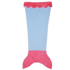 Ikan Ekor Putri Duyung Bulu Selimut Bule & Hot Pink Timbangan-Intl