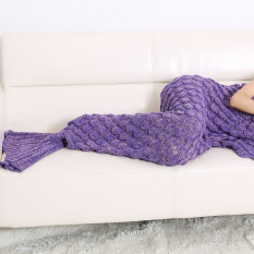 Ekor Putri Duyung Merajut Renda Rajutan Selimut Hangat Sofa AC Selimut Kantong Tidur Bandung Photo: “-ungu-Internasional