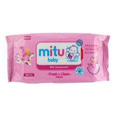 MITU BABY WIPES SOFTCARE PINK 50S