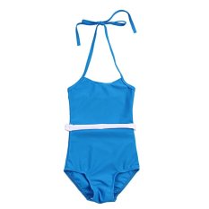 Ibu dan Putri Fashion One Piece Bikini Swimsuit Swimwear untuk Bayi (Biru)-Intl