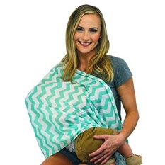 Multi-use Bayi Menyusui Infinity Nursing Cover/Nursing Scarf-Tykes & Tails Mint/White Chevron Pattern -banyak Warna dan Pola Premium Menyusui Penutup-Internasional