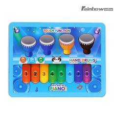 Tablet Musik Anak Layar Sentuh Piano Drum Permainan Perkembangan (Biru)-Internasional (Blue)