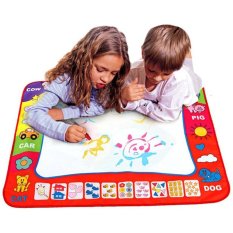 Baru Kedatangan 80X60 Cm Kids Water Drawing Lukisan Menulis Mainan Doodle Magic Drawing Board + 2 Water Drawing Pena-Internasional