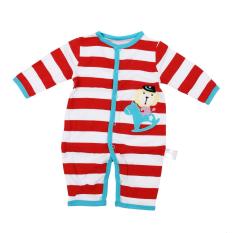 Baru Tiba Pakaian Bayi Singa Merah/putih Stripe Bayi Perempuan Rompers Kapas Lengan Panjang jumpsuit Bayi, Pakaian Bayi Baru Lahir, 0-3 M Boys Girls