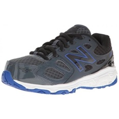 Keseimbangan Baru Boys KR680 Running Shoe, Abu-abu/Biru/Hitam, 6.5 Wide US Anak Kecil-Intl