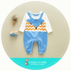 Grosir Baru Kartun Jas Bayi Korea Panjang Lengan Elastis Lembut Baby Climbing Clothes-80cm-Intl