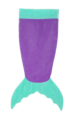 niceEshop Mermaid Tail Blanket for Kids Camping Youth Fleece
Sleeping Bag, Purple and Green
