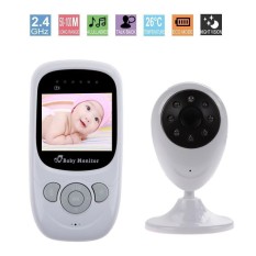 Niceeshop (UK Steker) 2.4 Inch LCD Tampilan 2.4G Nirkabel Video Bayi Monitor Kamera Pemantauan Suhu dengan Malam Vision dan Dua Arah bicara untuk Bayi Peliharaan Orang Tua-Internasional
