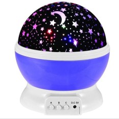 Lampu Malam Bintang LED Starlight Bintang Proyeksi Bulan Ringan Starlight Otomatis Putar Bor Warna Lampu Kt Ding Lampu # Ungu -Internasional
