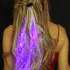 Klub Malam dengan Kekuatan Tinggi Hot Mainan Bandung Photo: “-anak Colorful Luminous Serat Braid Lampu LED Flash Rambut For Bar Cheer Color Acak Girl (Warna: Multicolor)-Intl