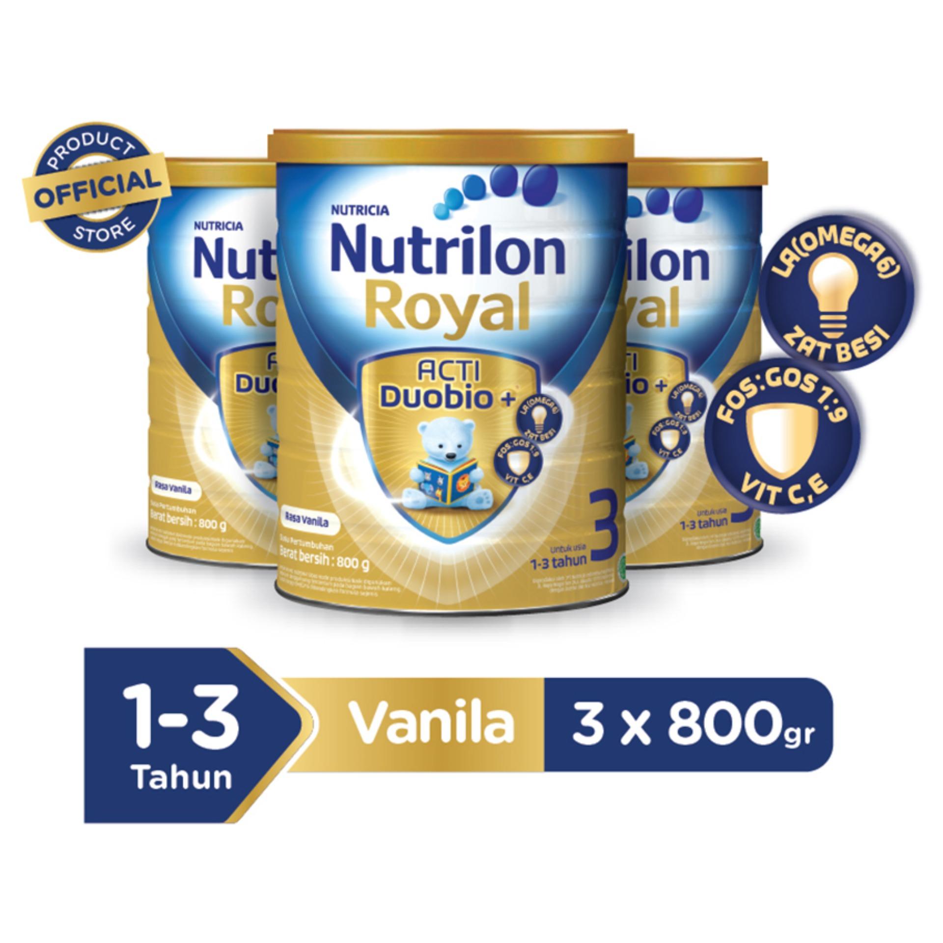 Nutrilon Royal Acti Duobio 3 Vanilla - 800gr Bundle 3 Kaleng