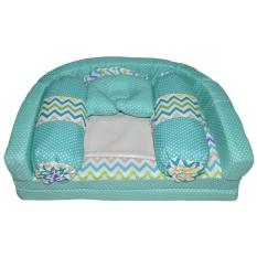 Omiland Kasur Lipat Oval Bumper + Kelambu Print Chevron – OBK5202