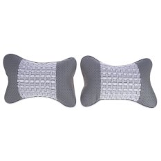 Satu Pasang Bernapas Bantal Mobil Bekas Mobil Headrest Kepala NeckCushion Empat Musim Umum Pad-Intl