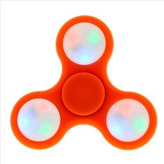 Original Fidget Spinner LED Hand Toys Mainan Tri-Spinner EDC Ceramic Ball Focus Games Lampu Led - Pink