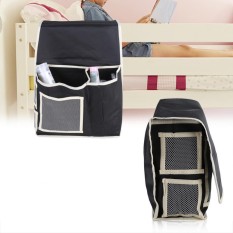Oxford Fabric Bedside Mattress Storage Bag Book Bottle Phone Holder Bed Organizer - intl