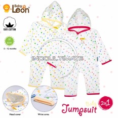 Baju Bayi 2pcs Baby Leon 100% cotton BC-021 RANDOM MOTIF Kaki Buka + Topi / baju bayi laki laki perempuan / pakaian bayi / perlengkapan bayi / baju anak