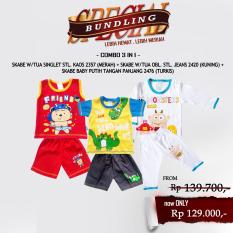Paket Hemat Waka Baby Set Pakaian Baju Anak Bayi Laki - Kode B