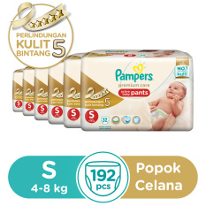 Pampers Popok Premium Care - Popok Bayi Pants S-32 Karton isi 6