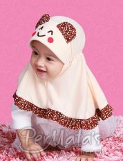 Permata Jilbab Bayi 02 size L Coklat