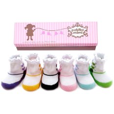 Petite Mimi Socks 6 Packs (0-12M) Ruby