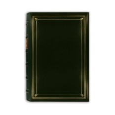 Foto Perintis 204-Pocket Ring Bound Photo Album untuk 4 Oleh 6-Inch Cetakan, Hunter Green Berikat Kulit dengan Aksen Emas Cover-Intl