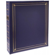 Album Foto Perintis 3 Cincin Bay Blue Penutup Kulit dengan Aksen Emas Album Foto untuk 4 Oleh 7 -Inch, 5 Oleh 7-Inch dan 8 Oleh 10-Inch Cetakan-Intl