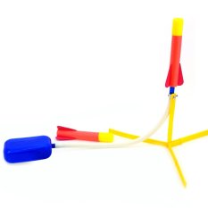 Plastic Rocket Launcher Set Feet Tread Kid Child Outdoor Indoor Model Toy - intl