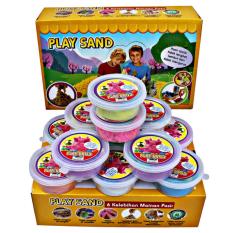 Play Sand Set isi 12 Pcs Warna Warni + Cetakan / Mainan Edukatif Anak