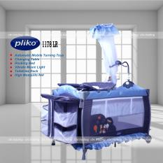 Pliko Baby Box 1178LR Sweet Dream - Box Bayi Pliko - Ranjang Bayi Pliko - Biru Abu2