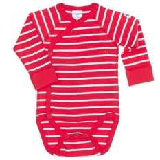POLARN O. PYRET KLASIK STRIPE ECO WRAP BODYSUIT-4-6 Bulan/Patroli SKI-Intl