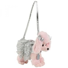 Poochie Co. Poodle dengan Perak Disco Dots Tutu Tas Tangan Mewah-Internasional
