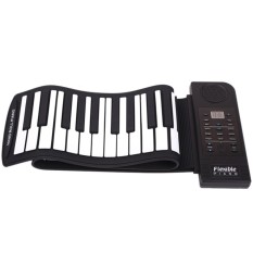 Portabel 61 Tombol Gulung Ke Atas Fleksibel Piano Elektronik Keyboard dengan Penuh Tombol Responsif Lembut Synthesizer Dibangun Di-Dalam Pembicara-Internasional