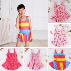 Acak Anak Swimsuit Swimwear Mandi Swimming Suit Tankinis Bikini Set-Intl