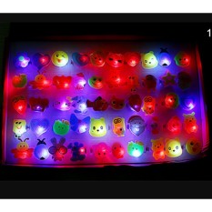 Random Kids Toy LED LED Flashing Light Ring Berkedip Pesta-Intl