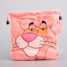 Retail 1 Piece Pink Panther Plush Bag Cute Kartu Tas Pengaman Bag KIDS Tas Multifungsi 20*21 CM -Intl