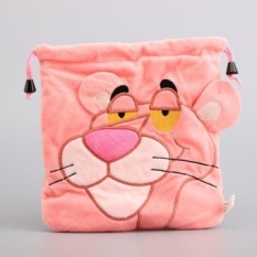 Retail 1 Piece Pink Panther Plush Bag Cute Kartu Tas Pengaman Bag KIDS Tas Multifungsi 20*21 CM -Intl