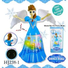 RKJ Mainan Anak Perempuan Baterai Dance Doll Bisa Mutar 360° HJ238-1 + FREE BATERAI A2
