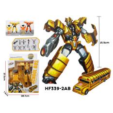 RKJ Mainan Anak Robot Transform School Bus HF339-2AB - Warna Random