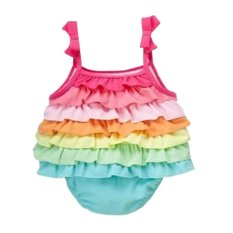 Rorychen Orok Bayi Perempuan Pelangi Lapis Baju Monyet Simpul Kawat Gigi Kain