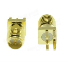 Rp-Sma Female Adapter Pcb Edge Mount Solder Rf Connector - 5Cb5ba - Original Asli