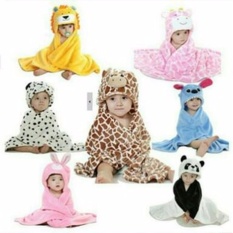 Selimut Bayi / Selimut Topi / Selimut Double Fleece / Selimut Hoodie Bulu Bayi 3D Hoodie Blanket Baby / Selimut Karakter Topi - Hello Kitty