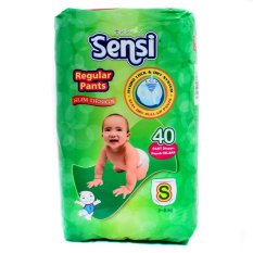 Sensi Regular Pants Slim Design Popok Bayi dan Anak Unisex Diapers Tipe Celana Size S - 40 Pcs