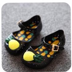 SEPATU SANDAL JELLY PINEAPPLE HITAM REPLIKA MINIMEL PINEAPLLE - BLACK