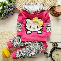Set Hello Kitty Batik Pakaian Stelan Baju Anak Perempuan