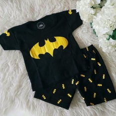 Setelan baju bayi bat baby black ( 6-12 bulan )