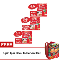 SGM Eksplor Presinutri 3+ Susu Pertumbuhan - Madu - 900gr - Bundle isi 3 Box FREE Upin Ipin Back to School Set